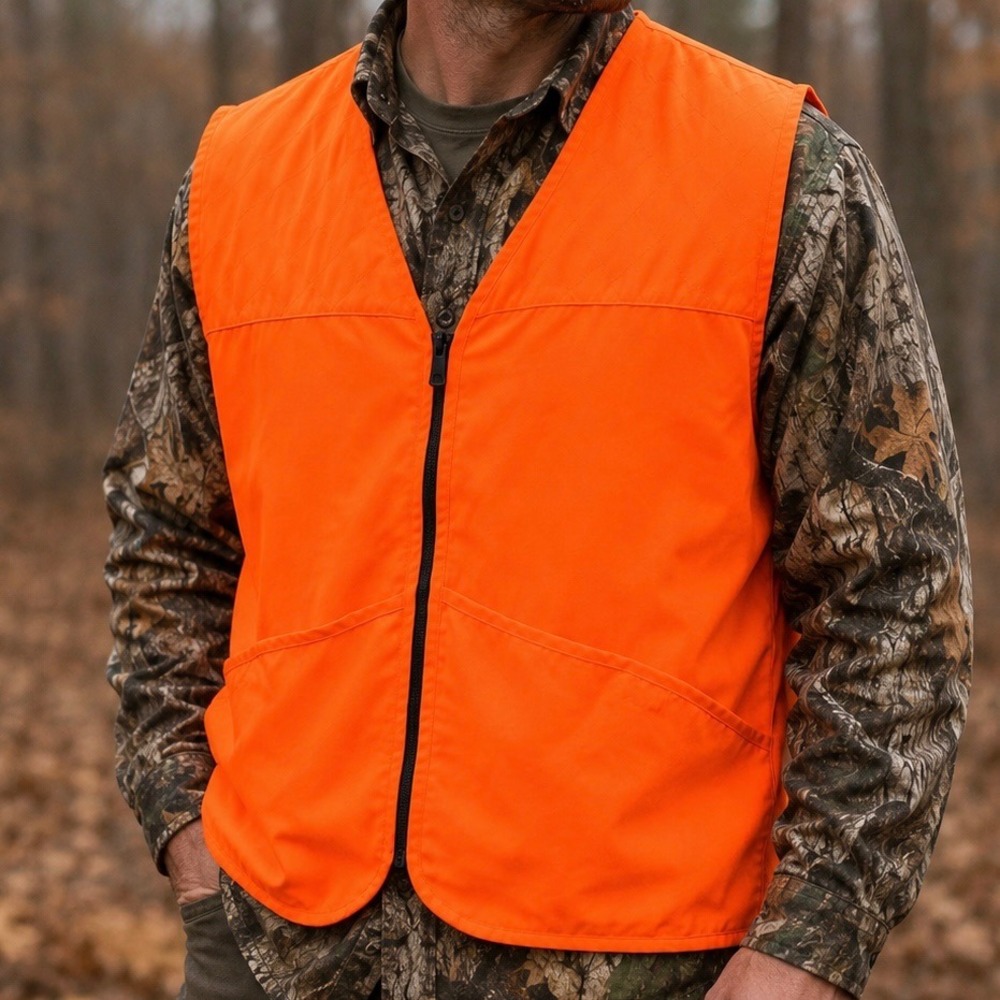 Outfitters Ridge Blaze Orange Hunting Vest Men's‎ XL Full Zip Safety Vest